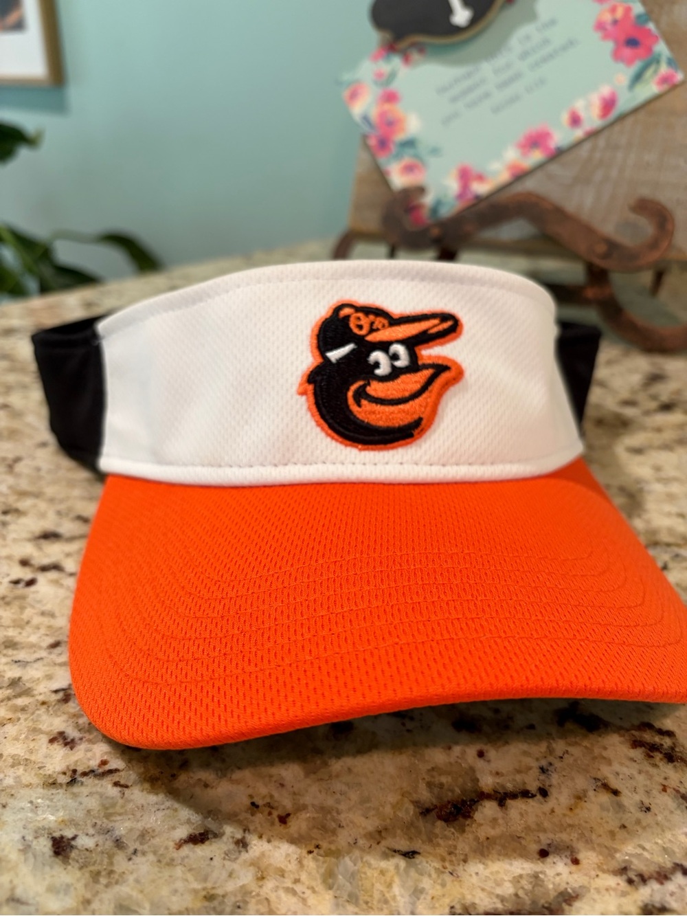 Baltimore Orioles Orange & White Visor. OSFM
